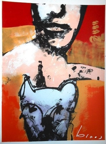 Herman Brood - "Man Met Hond", Gesigneerd, Verzenden, Zeefdruk