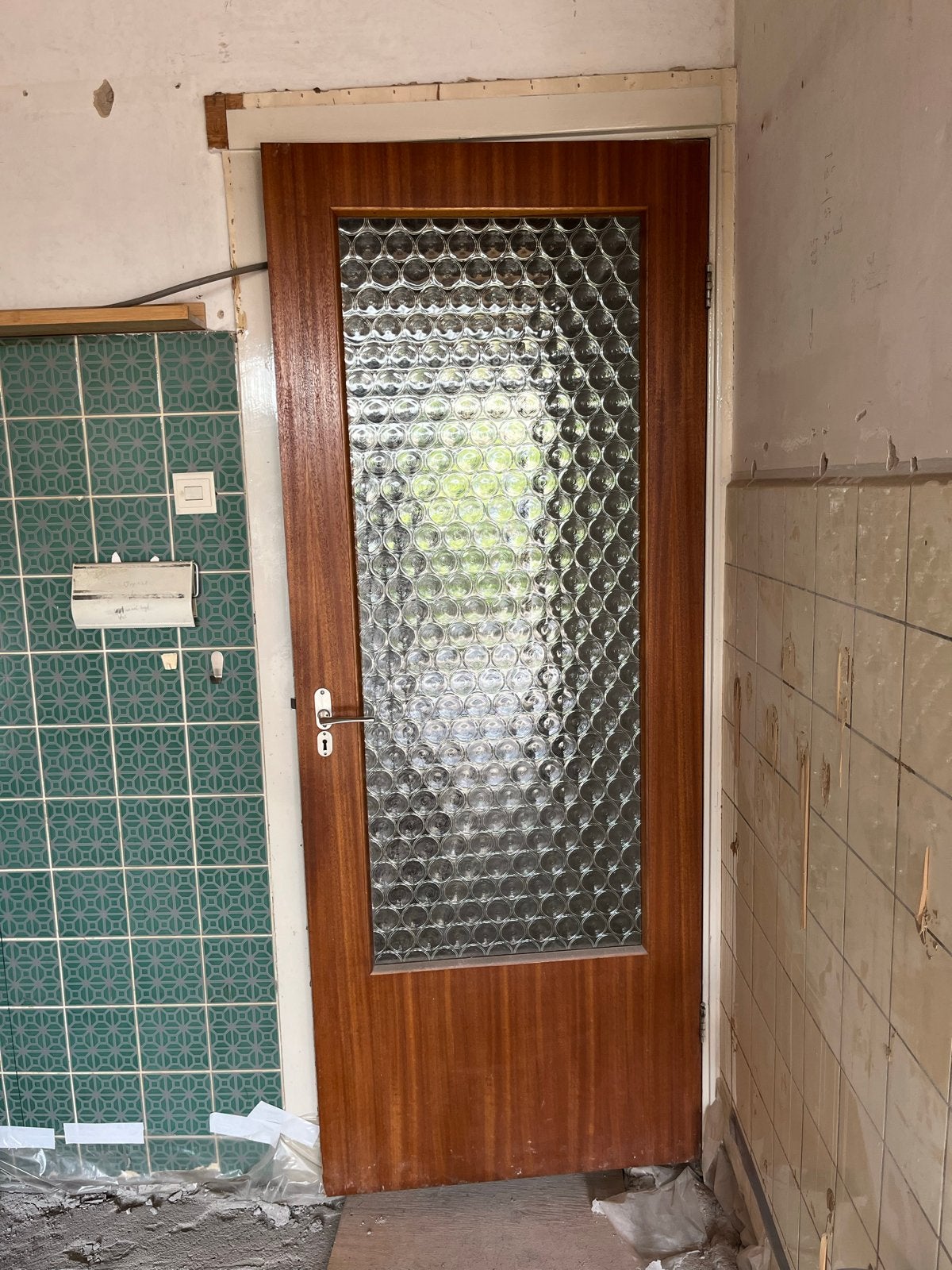 Binnendeur met glas 210,5x82,5 cm, Doe-het-zelf en Verbouw, Ophalen, Gebruikt, 80 tot 100 cm, Binnendeur