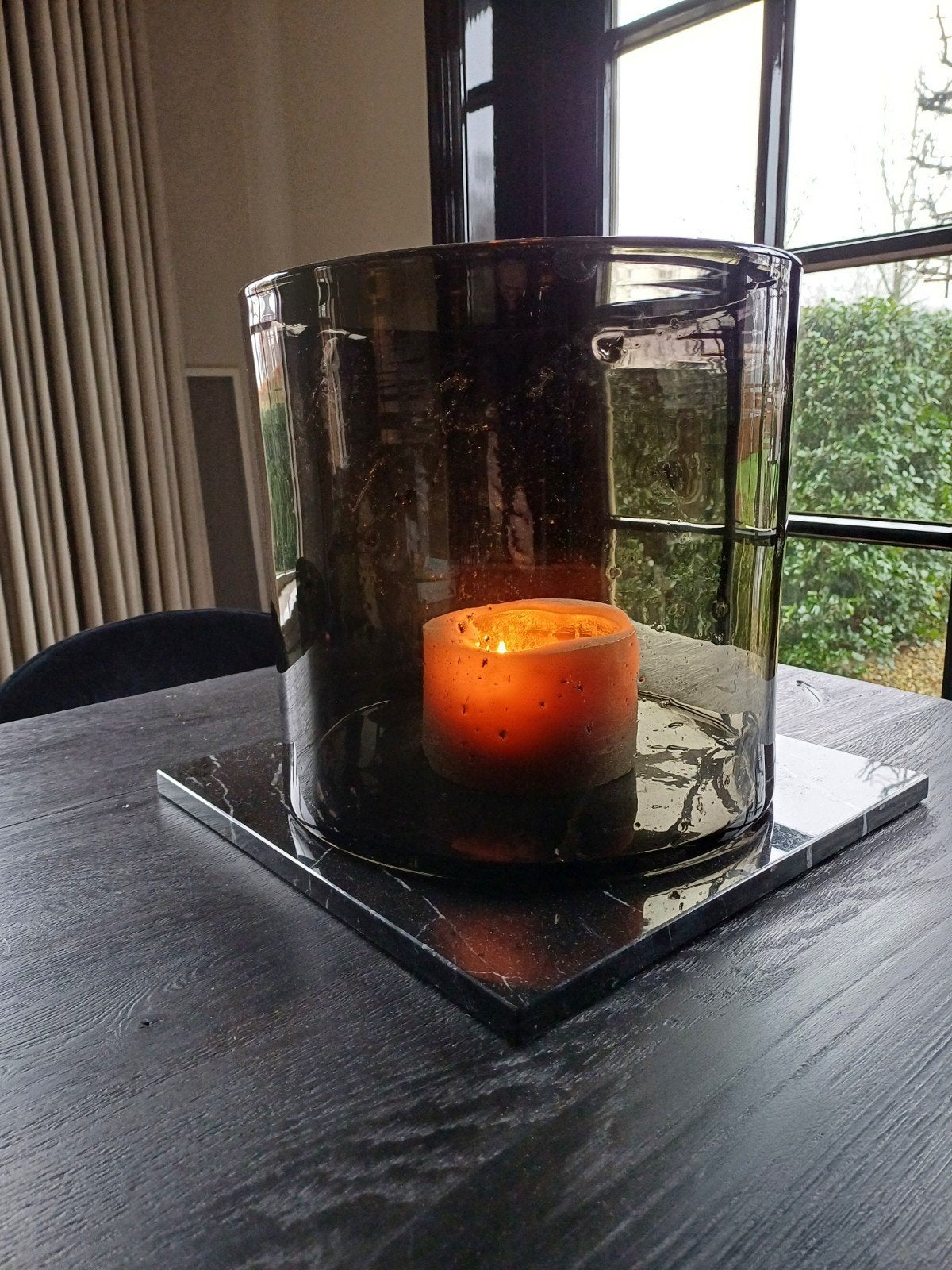 Windlicht chocolate van Puur 35x35 - Sfeervol en elegant, Huis en Inrichting, Ophalen, Windlicht, Gebruikt, Glas