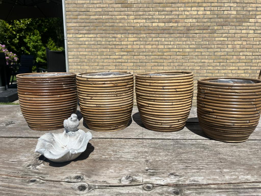 Bloempotten rotan voor binnen en buiten, Ophalen, Zo goed als nieuw