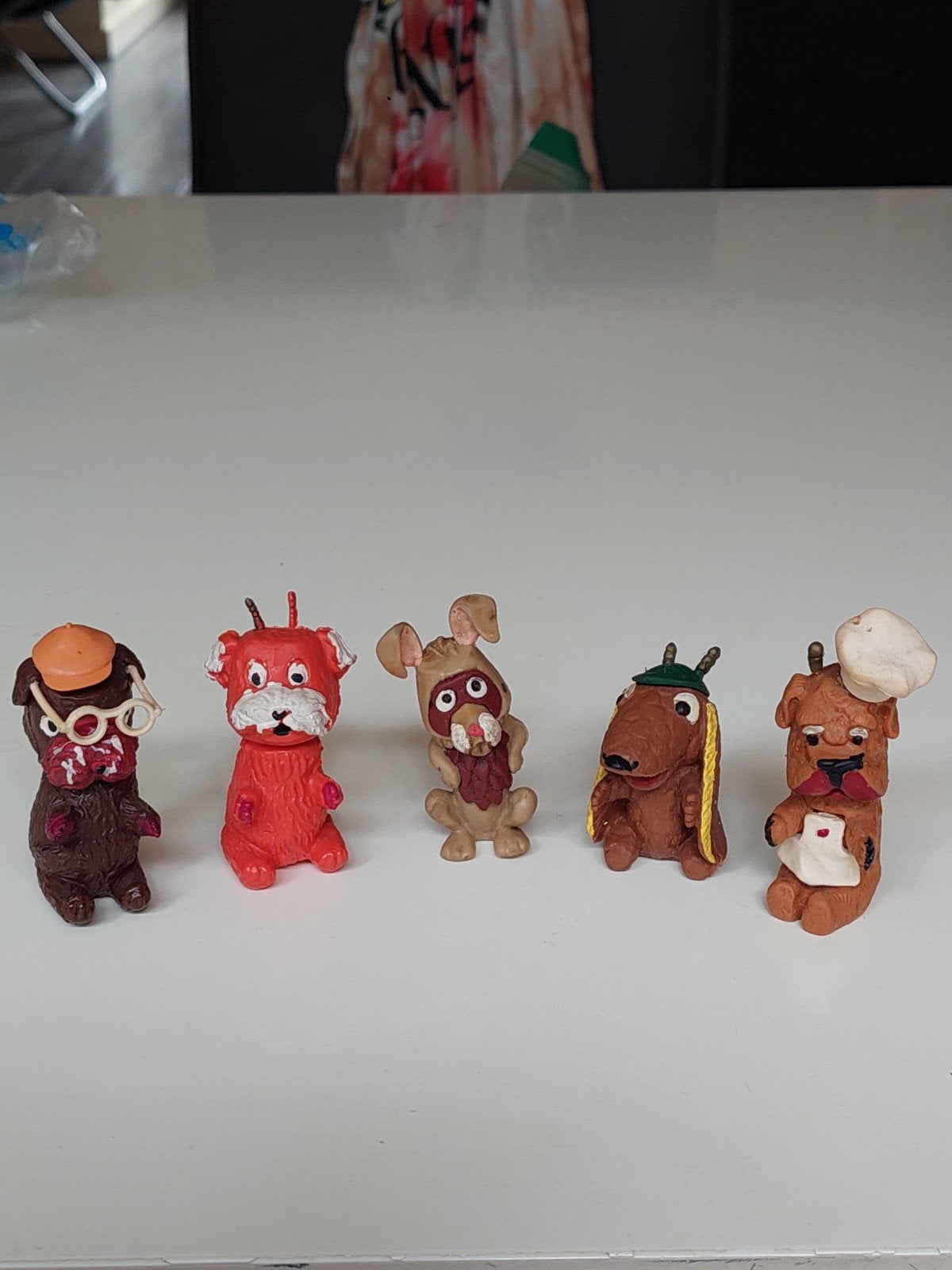 5 vintage Fabeltjeskrant poppetjes uit 1970, Ophalen of Verzenden, Zo goed als nieuw
