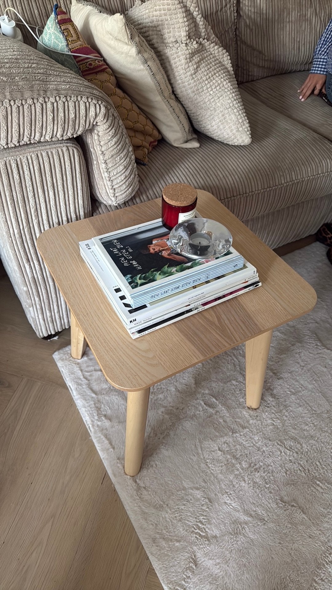Bijzettafel, Minder dan 55 cm, Rond, Zo goed als nieuw, Ophalen