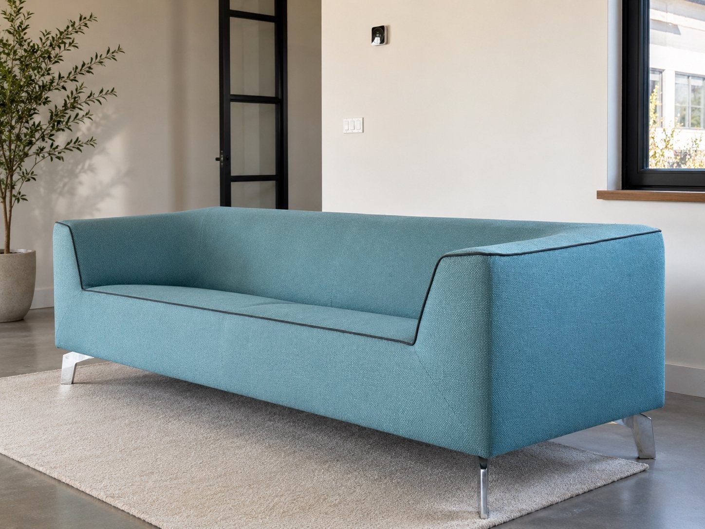 Leolux  pode Chat 3 zits  - 230 cm. -  kwaliteit - als Nieuw, Huis en Inrichting, Tweepersoons, 75 tot 100 cm, Ophalen of Verzenden