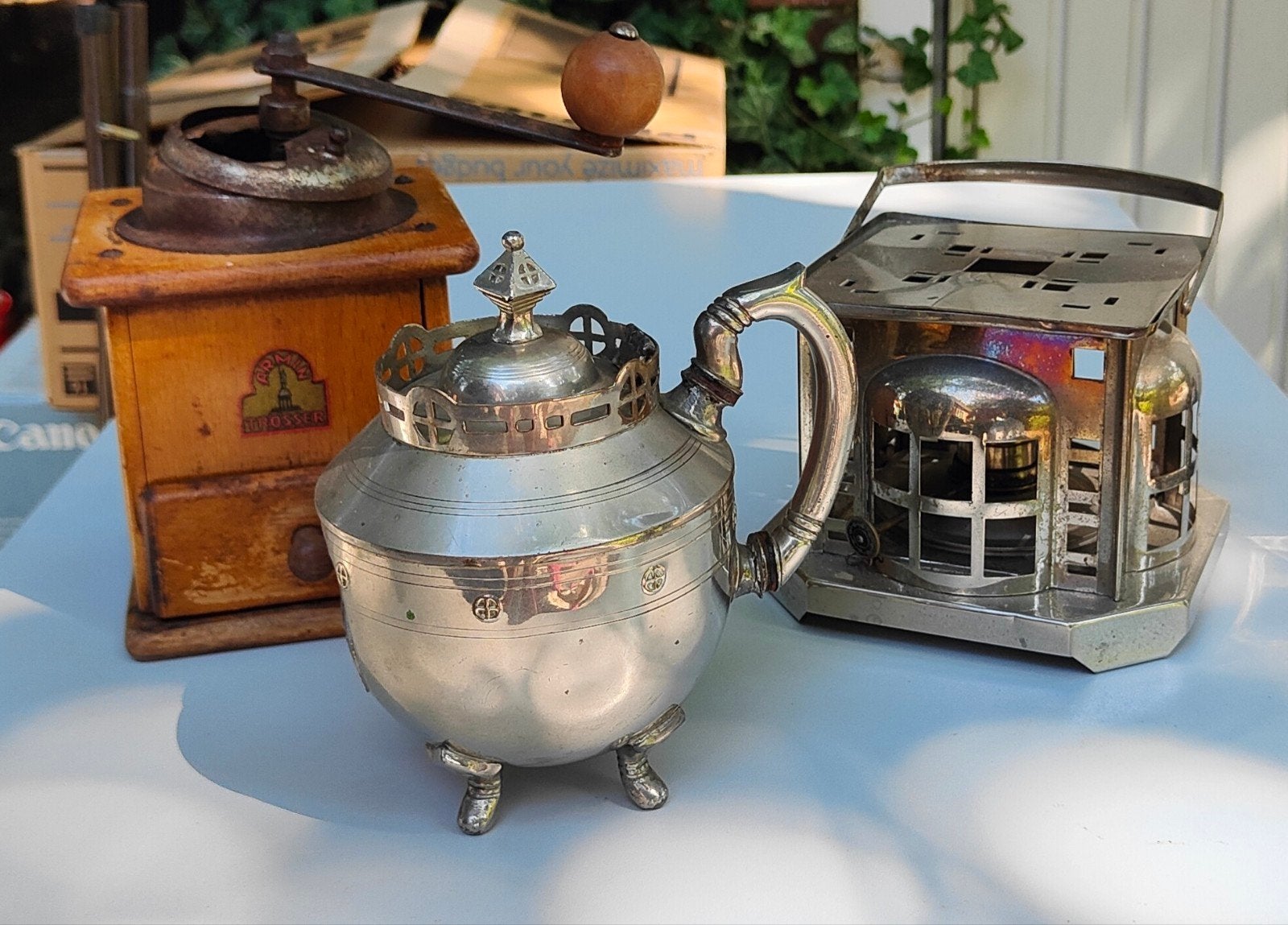 Vintage  koffiemolen  theelichtje, Ophalen of Verzenden