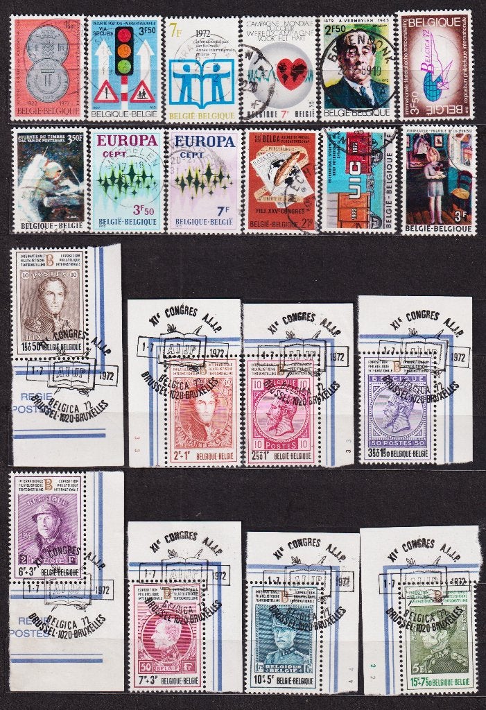 België 1972 compleet jaar gestempeld, Ophalen, Gestempeld, Gestempeld