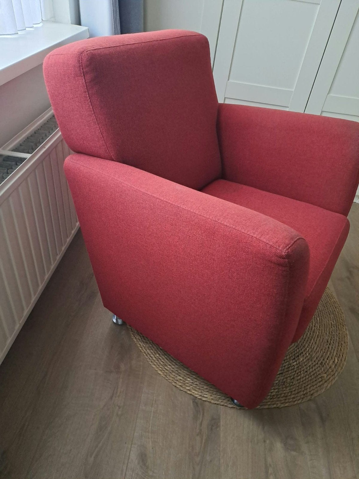 Rode stoel, Ophalen, Zo goed als nieuw, Metaal, Rood