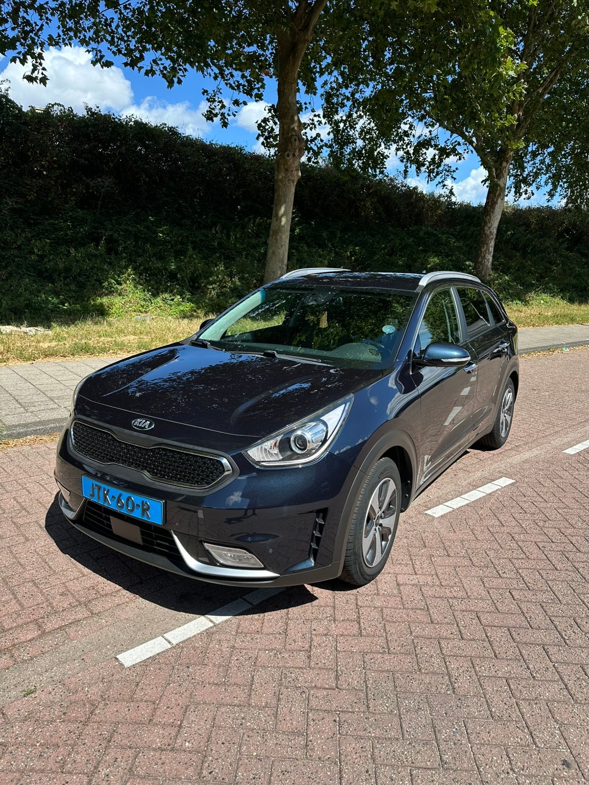 Kia Niro 1.6 GDi Hybrid 141pk Dct6 2017 Blauw/ Taxi Klaagr, Auto's, 1580 cc, Blauw, 26 km/l, SUV of Terreinwagen