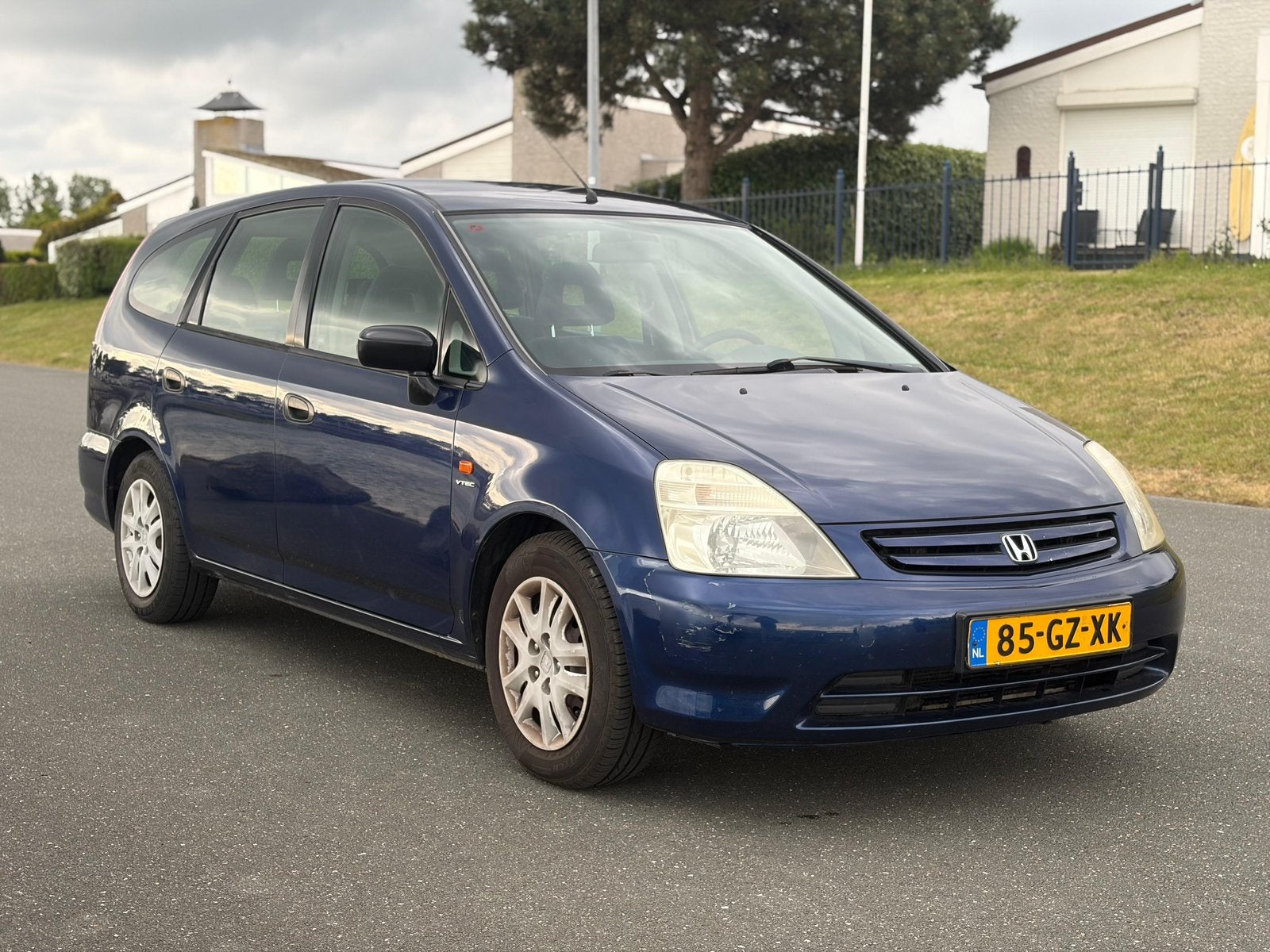 Honda Stream 1.7 I 2001 Blauw - sportieve 7-persoonsauto, Auto's, 4 cilinders, Blauw, 7 stoelen, Origineel Nederlands
