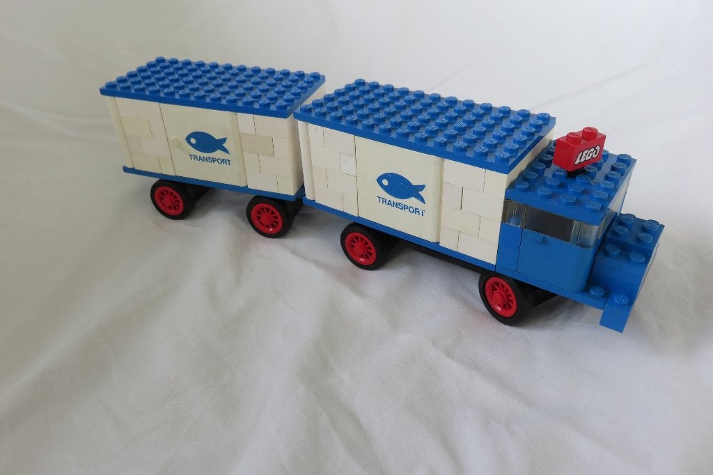 Lego legoland, set 375-3, refridgerator truck and trailer, Gebruikt, Lego, Compleet, Ophalen of Verzenden