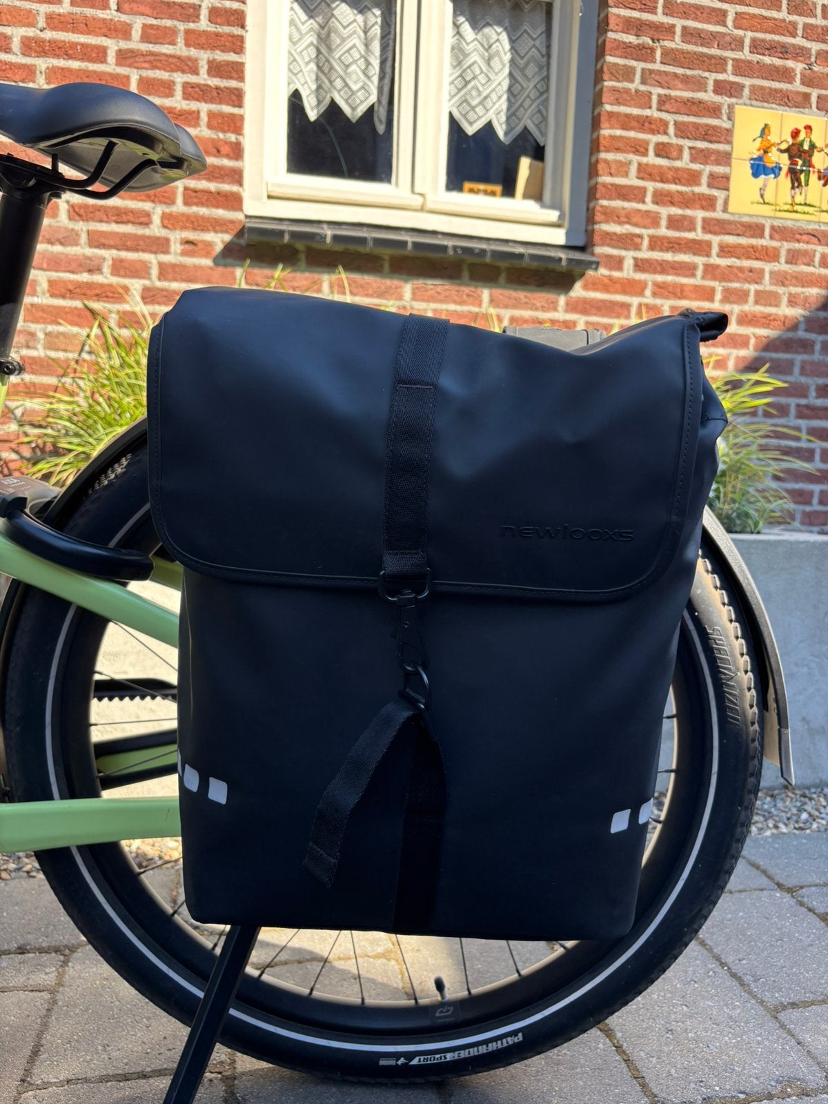 Dubbele fietstas New Looxs /zwart 39 liter, Ophalen, Zo goed als nieuw
