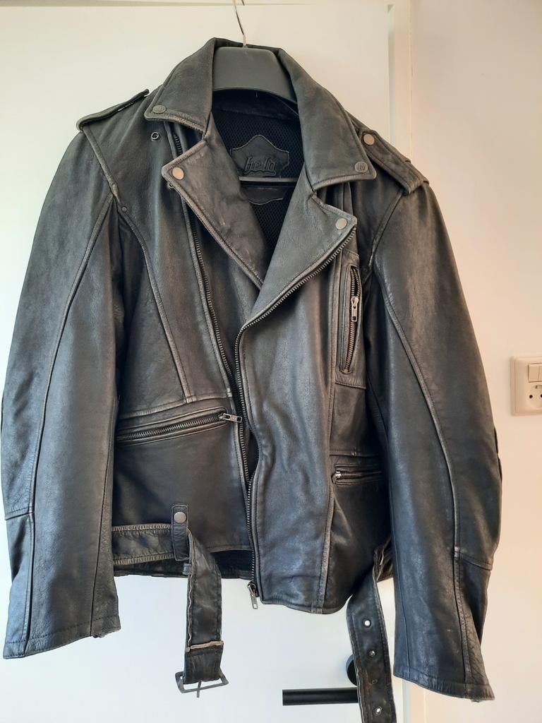 Stoere leren motorjas, zwart NIEUW, Motoren, Ophalen, Held, Heren, Jas | leer