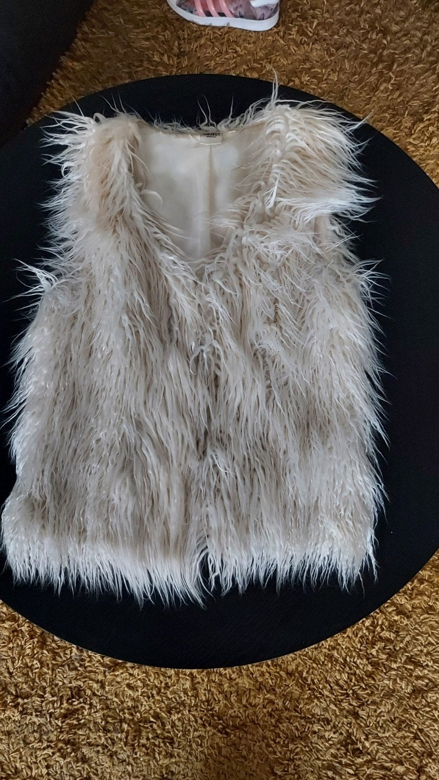 Object faux fur gilet maat S, Kleding | Dames, Wit, Object, Ophalen of Verzenden, Zo goed als nieuw