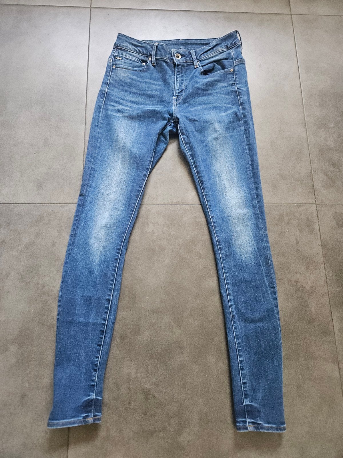 G-Star RAW Midge Zip Skinny Jeans W28 L30, Blauw, Ophalen of Verzenden, Zo goed als nieuw, W28 - W29 (confectie 36)