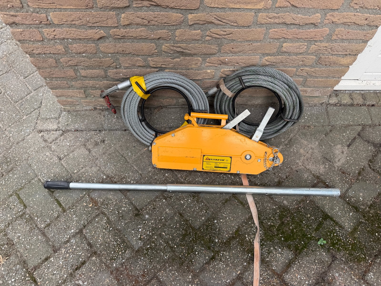 DELTAFOR DPH-16 Handmatige Tirfor Lier met Kabels, Ophalen, Gebruikt, Handmatig