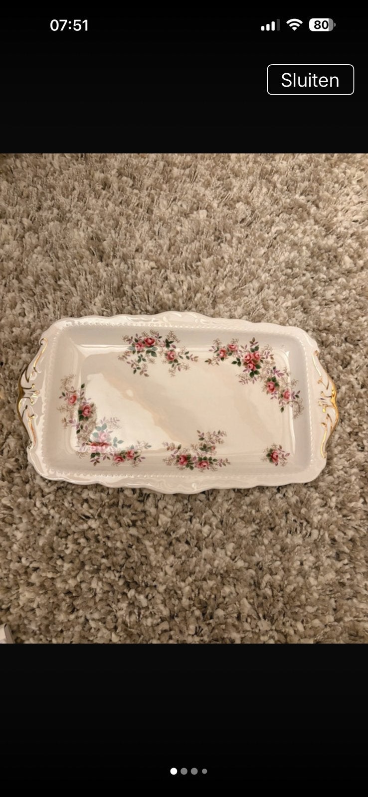Lavender rose cake plateua, Ophalen of Verzenden
