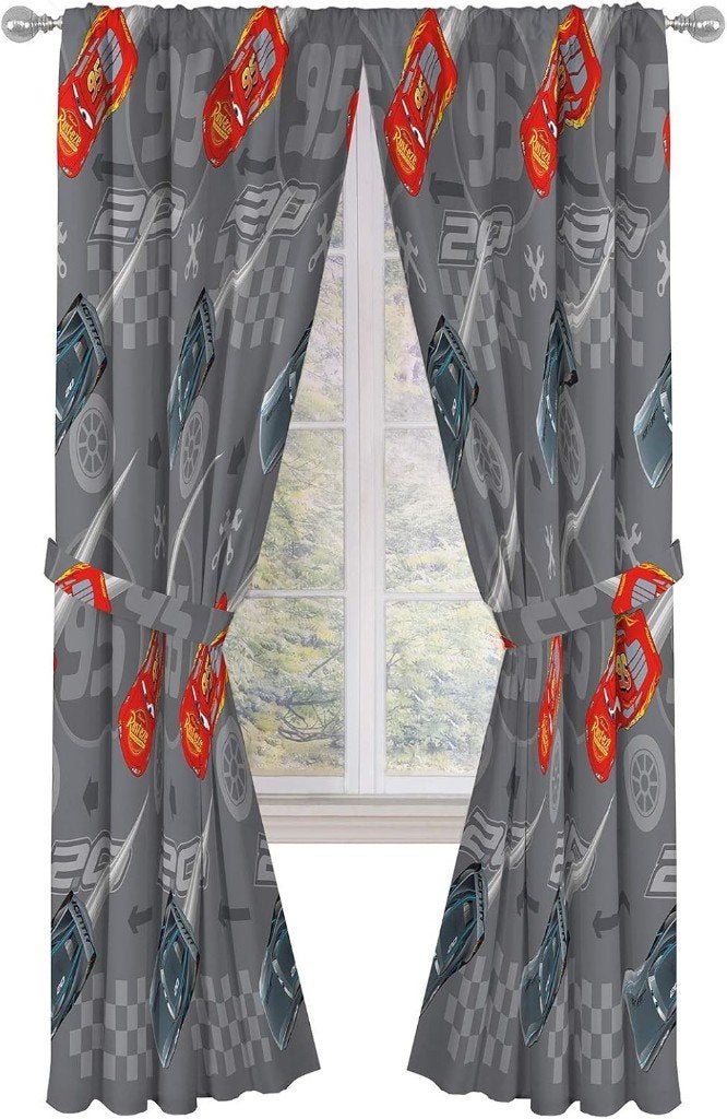 Gordijnen Cars 183cm, Huis en Inrichting, Ophalen of Verzenden, Nieuw, Grijs