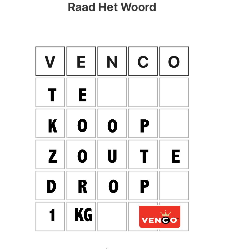Venco dubbel zout - zoute drop - 1000gram, Ophalen