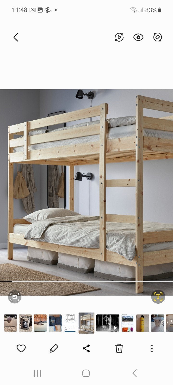 Mydal stapelbed, Ophalen, 90 cm, Tweepersoons, Zo goed als nieuw