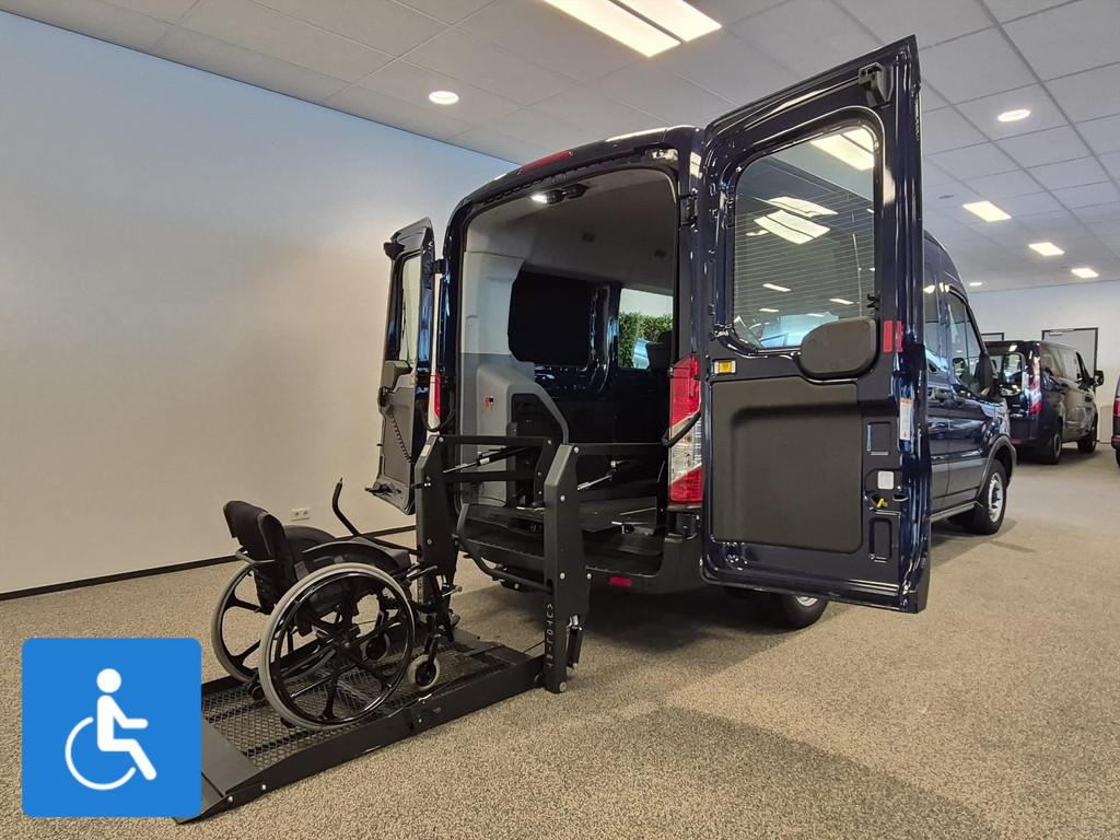 Ford Transit L2H2 Rolstoelbus 2+1 (Airco), 12 maanden, Stof, 4 cilinders, Blauw