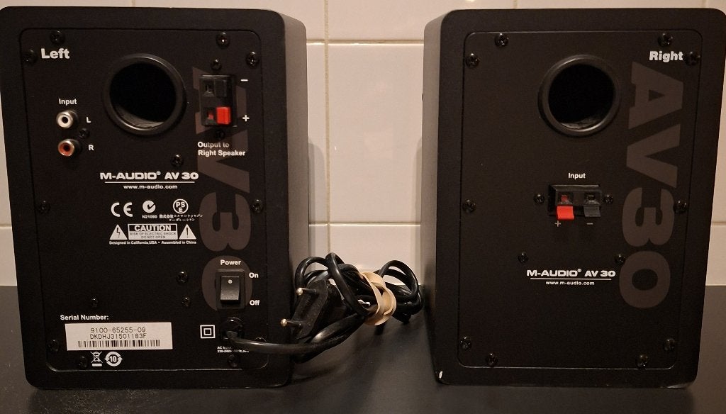 M-Audio AV30  actieve luidspreker set nette staat., Overige merken, Slimme speaker, Gebruikt, Ophalen of Verzenden