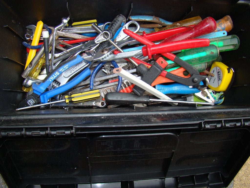 Kist   met   gereedschap, Ophalen, Zo goed als nieuw