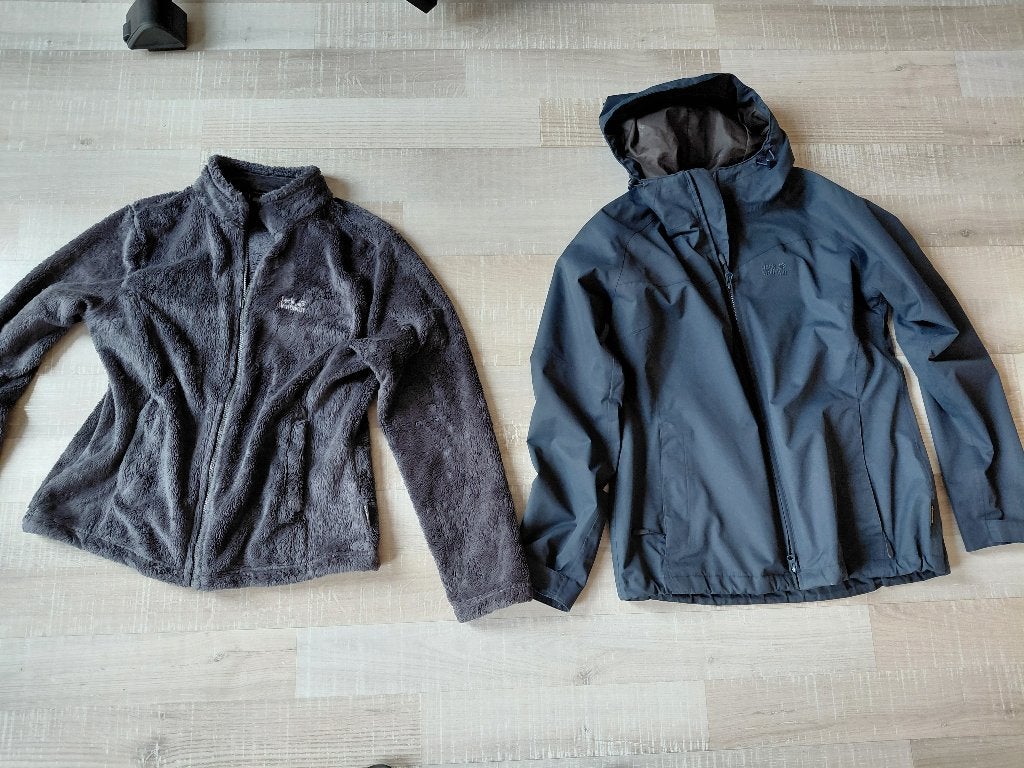 3 in 1 JACK WOLFSKIN JAS MAAT L, Kleding | Dames, Blauw, Maat 42/44 (L), Nieuw, Ophalen of Verzenden