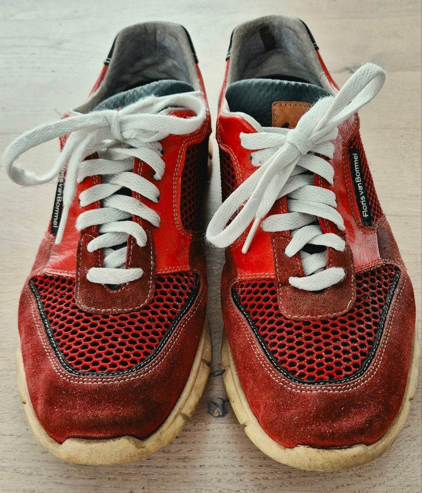 Floris van Bommel sneakers rood, maat 43., Kleding | Heren, Schoenen, Overige kleuren, Floris van Bommel, Ophalen of Verzenden
