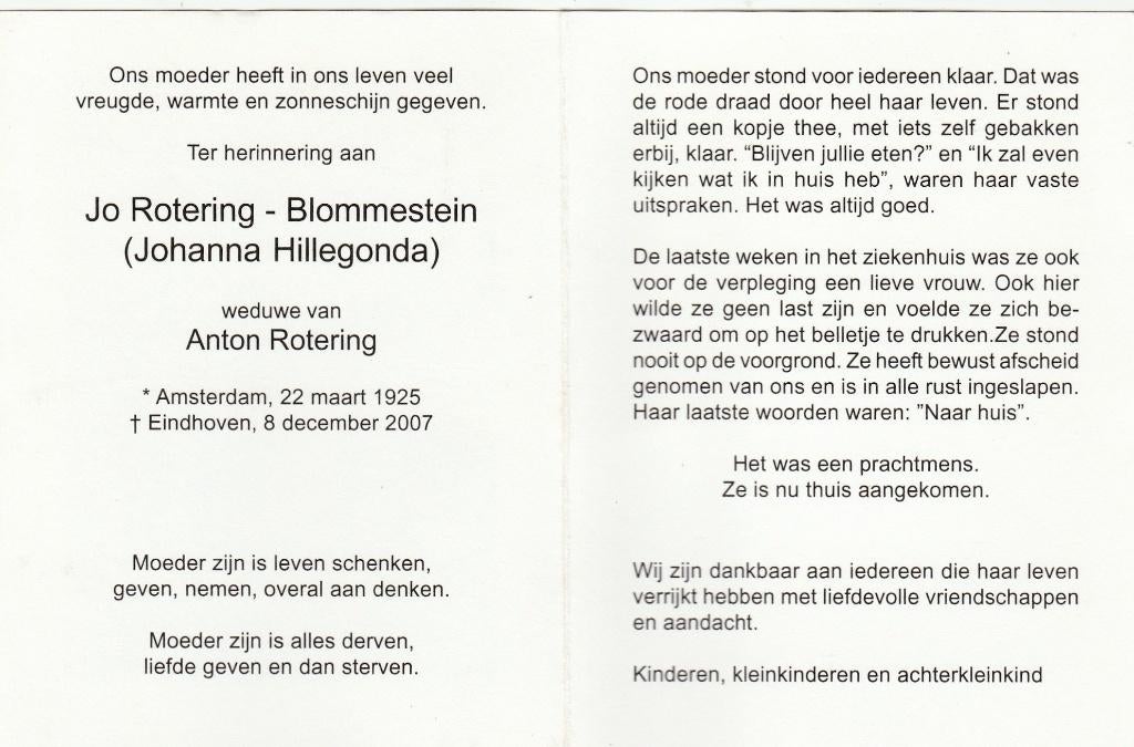 bidprentjes +brabant-blommestein-bluekens-bode-v bodegraven, Ophalen of Verzenden, Bidprentje