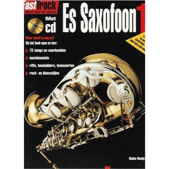 lesboek altsaxofoon: FastTrack - Es Saxofoon 1 (NL) + cd, Gebruikt, Overige genres, Ophalen of Verzenden, Saxofoon