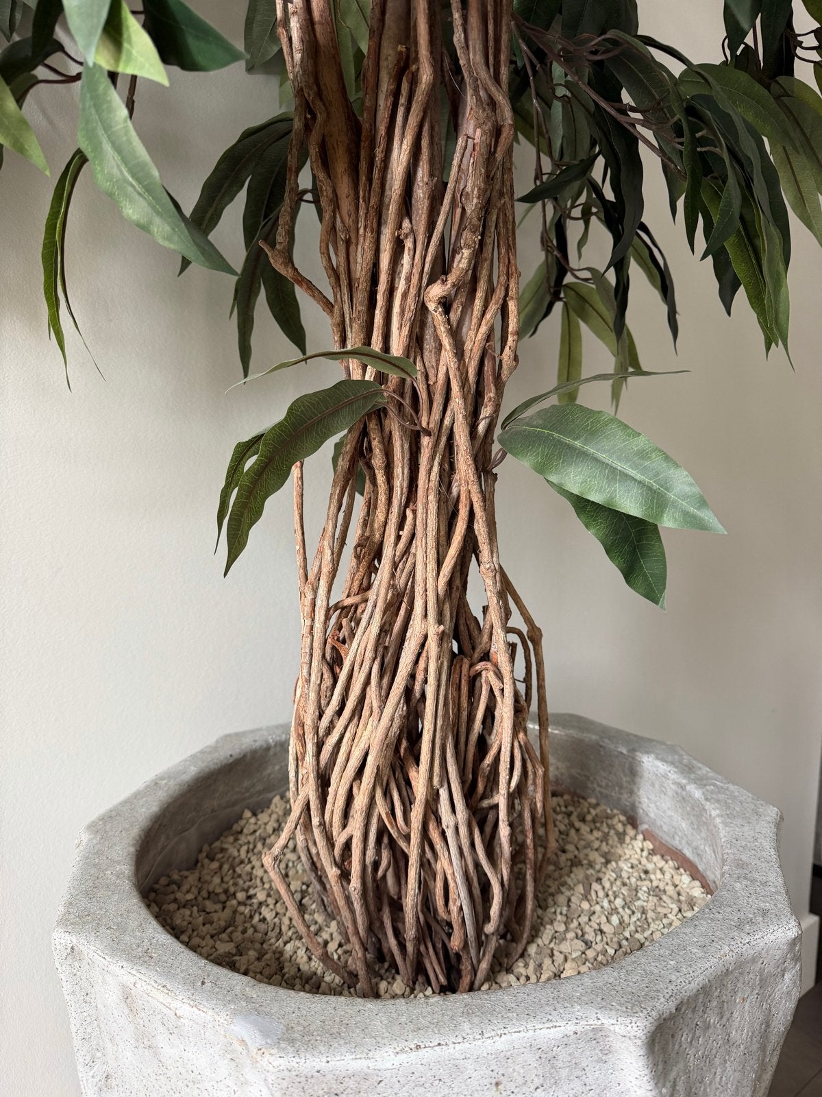 Grote kunstplant met pot - Ficus Lyrata look, Ophalen, Binnen, Kunstplant, Kunststof
