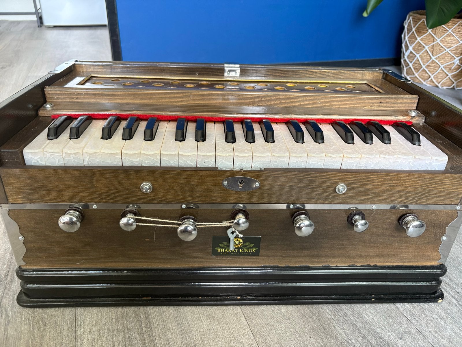 Harmonium - Indiaas draagbaar orgel - Bharat Kings, Gebruikt, Overige formaten, Toetsaccordeon, Ophalen