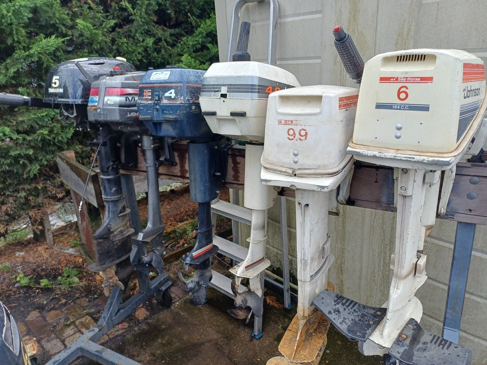 opruiming 6x buitenboordmotor van 2 tot 9.9 pk, Ophalen, Gebruikt, 5 tot 10 pk, Buitenboordmotor