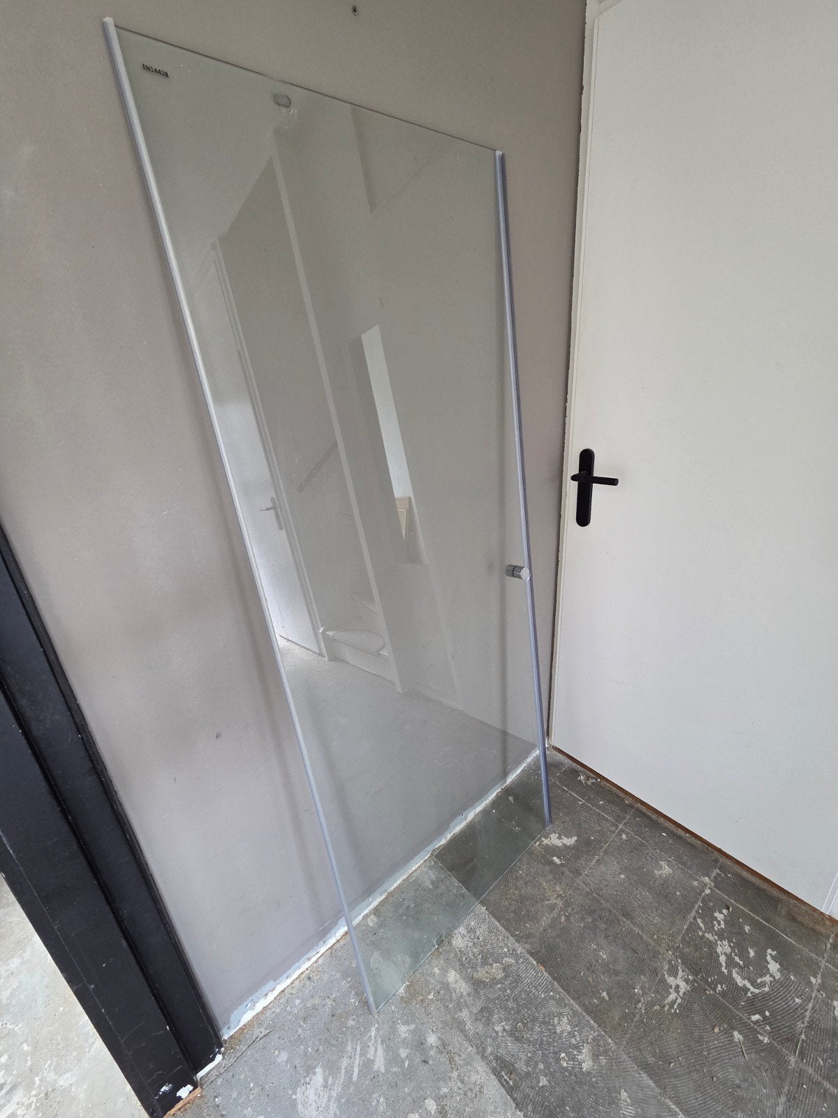 Glazen douchewand+deur EN14428, Doe-het-zelf en Verbouw, Glas en Ramen, Ophalen, Gebruikt, Minder dan 80 cm, 160 cm of meer