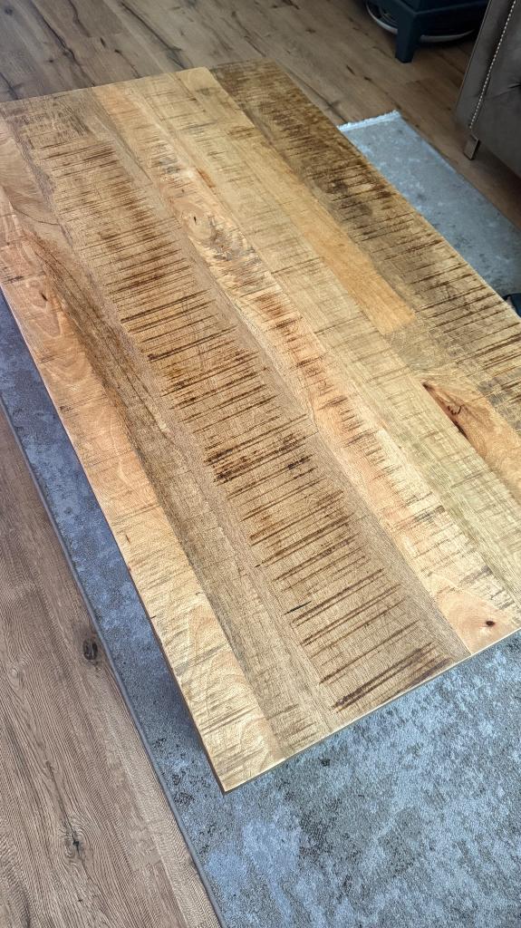 Salontafel leenbakker, Ophalen, 50 tot 75 cm, Zo goed als nieuw, Mango hout