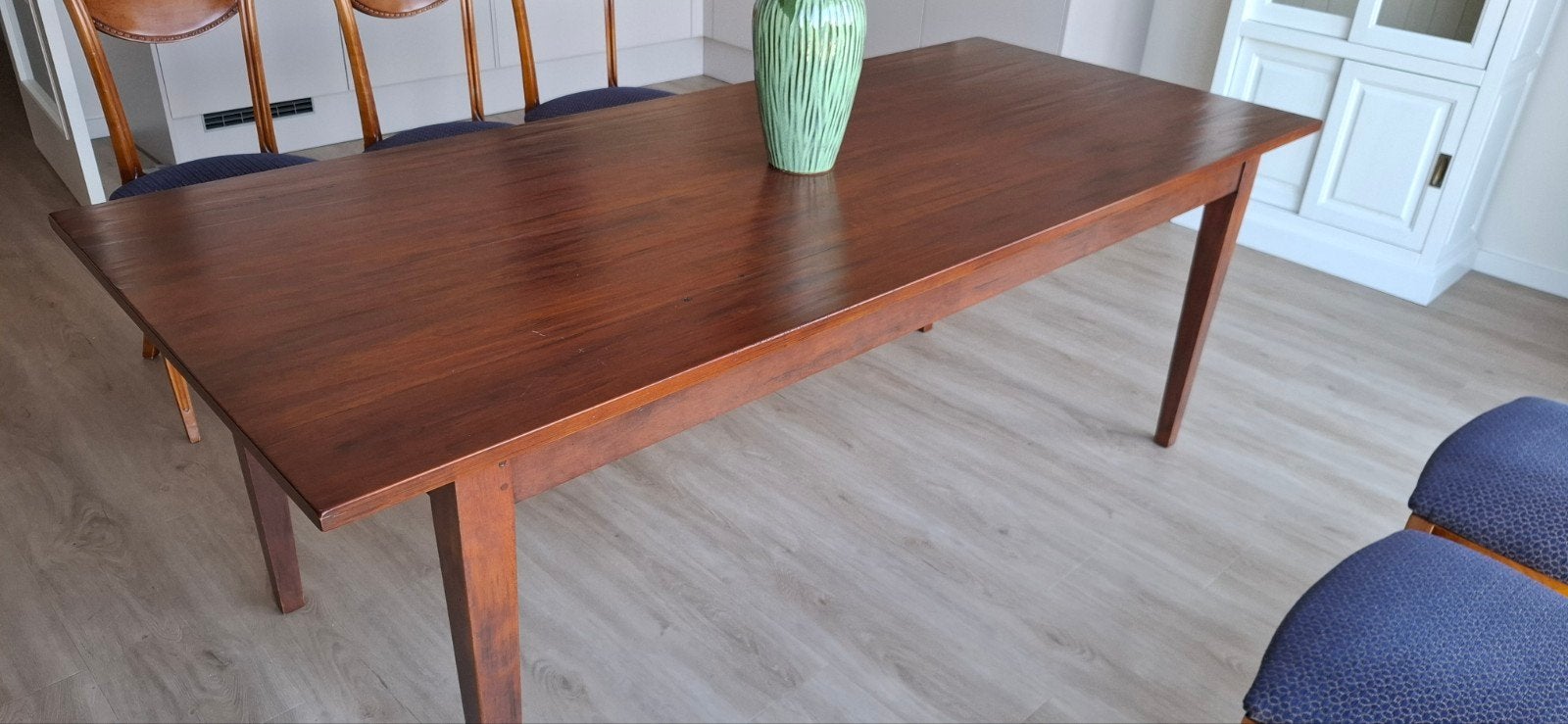 Prachtige houten eettafel 210x90 cm, Ophalen, Gebruikt, Klassiek, 200 cm of meer