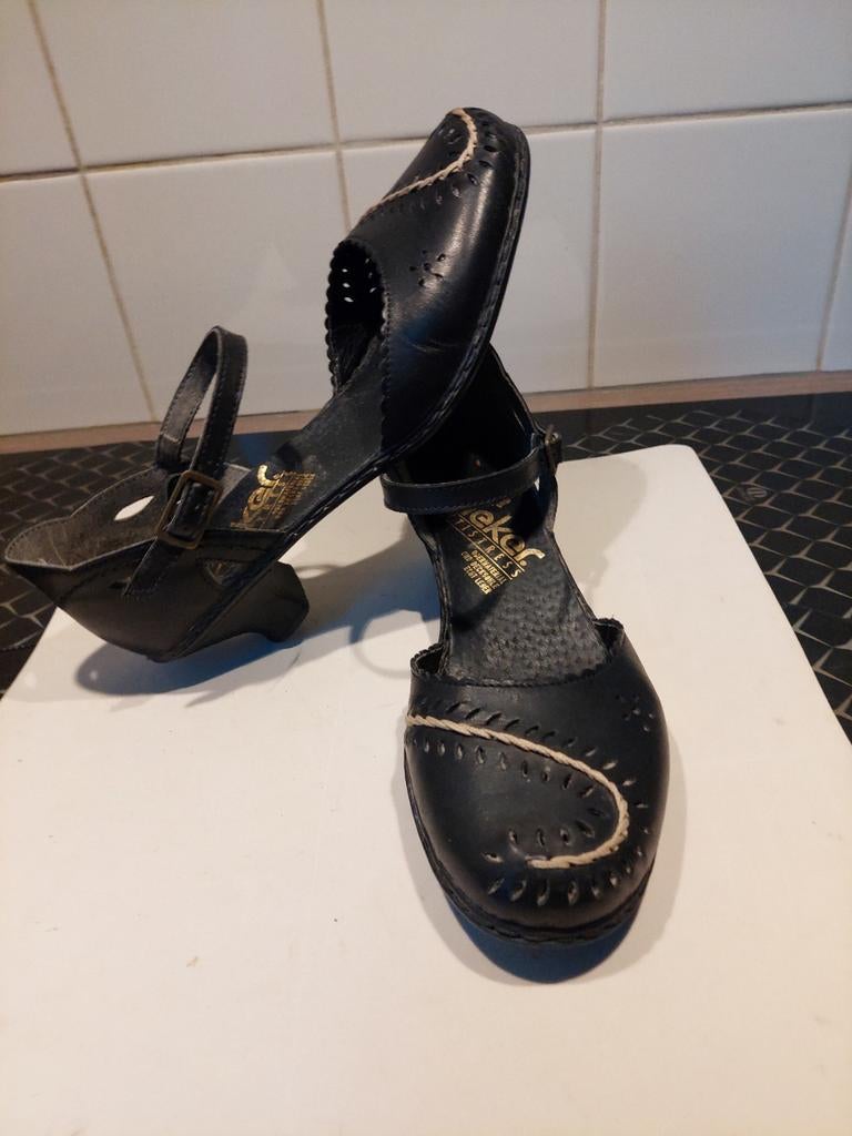 Pumps hak4cm Rieker 37 zwart leder upper+voering 1xGedragen., Pumps, Zwart, Nieuw, Ophalen of Verzenden