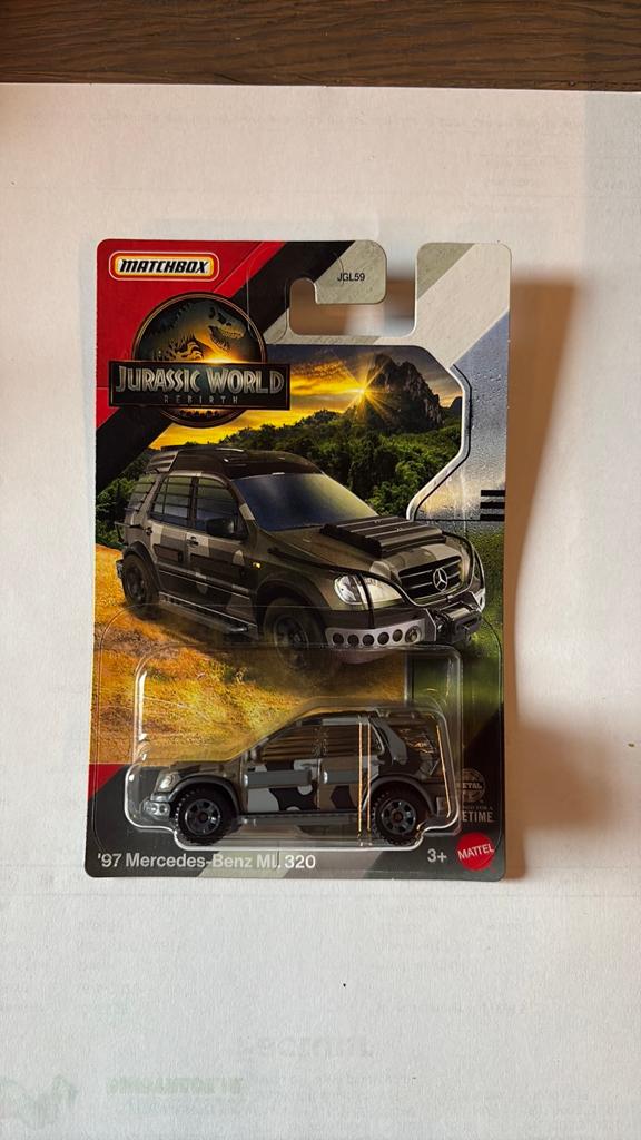 Matchbox '97 Mercedes-Benz ML 320 Jurassic World Nieuw, Auto, Nieuw, Ophalen of Verzenden, Mattel