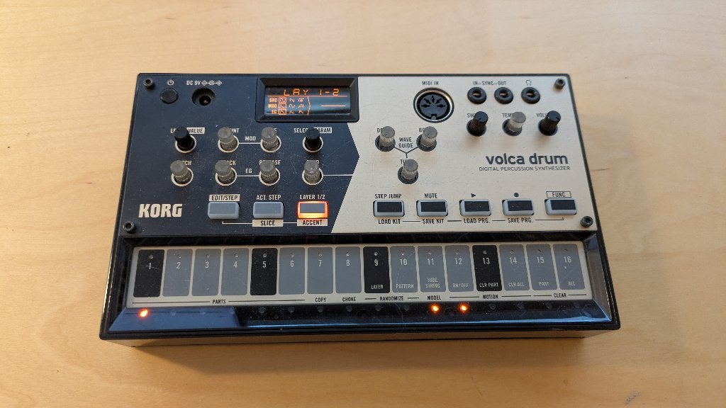 Korg Volca Drum, Korg, Zo goed als nieuw, Met midi-aansluiting, Overige aantallen