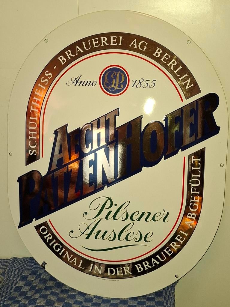 Emaille bord, Verzamelen, Biermerken, Ophalen of Verzenden, Reclamebord, Plaat of Schild, Overige merken