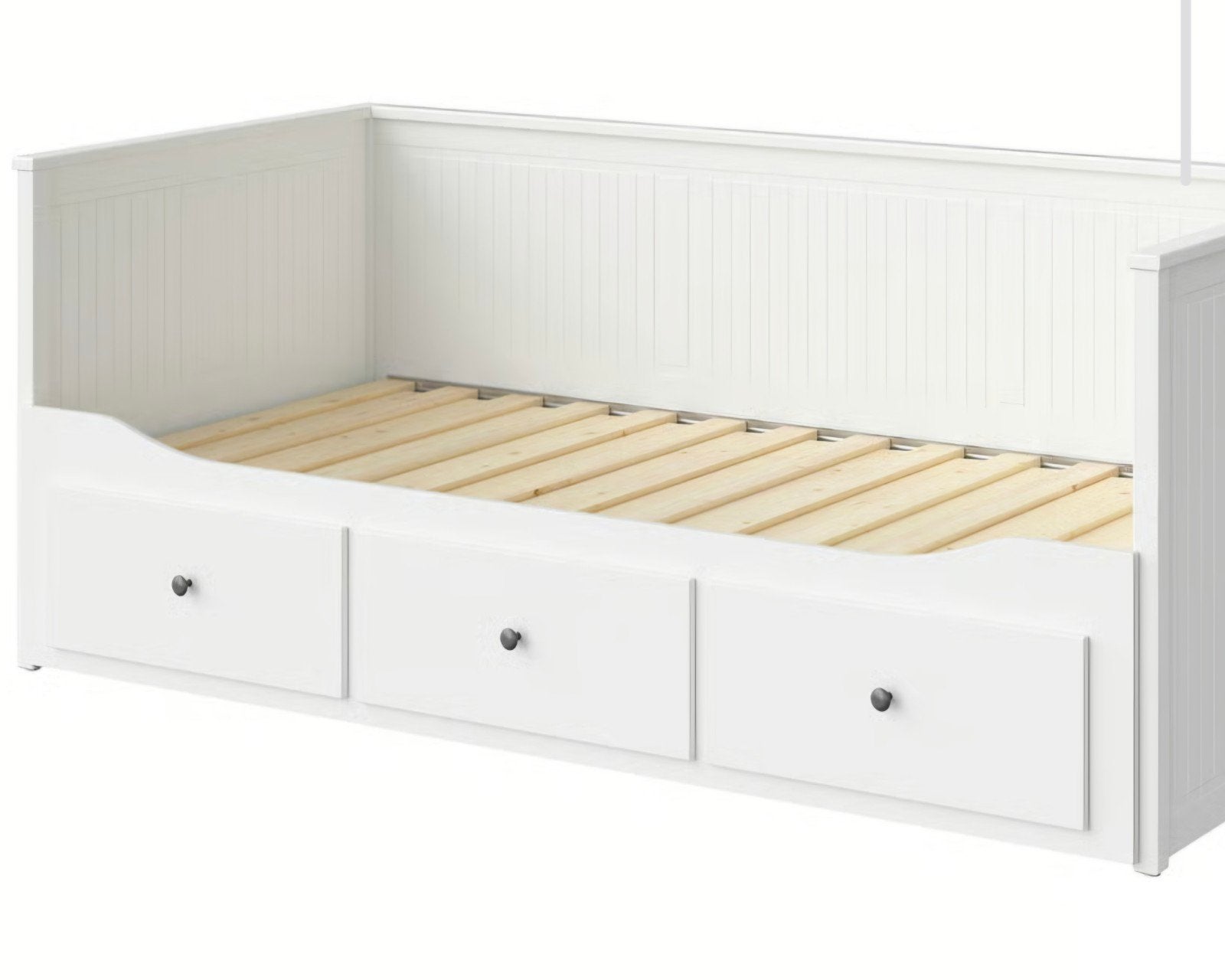 IKEA Hemnes Bedbank met 3 lades - Wit, Ophalen, Verstelbaar, Modern, Scandinavisch, Wit