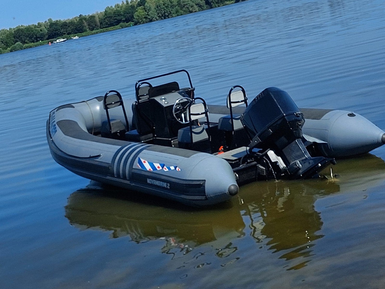 Novamarine 690 RIB met 150 pk Johnson en trailer, Gebruikt, Ophalen of Verzenden, Inclusief motor, Polyester/glasvezel
