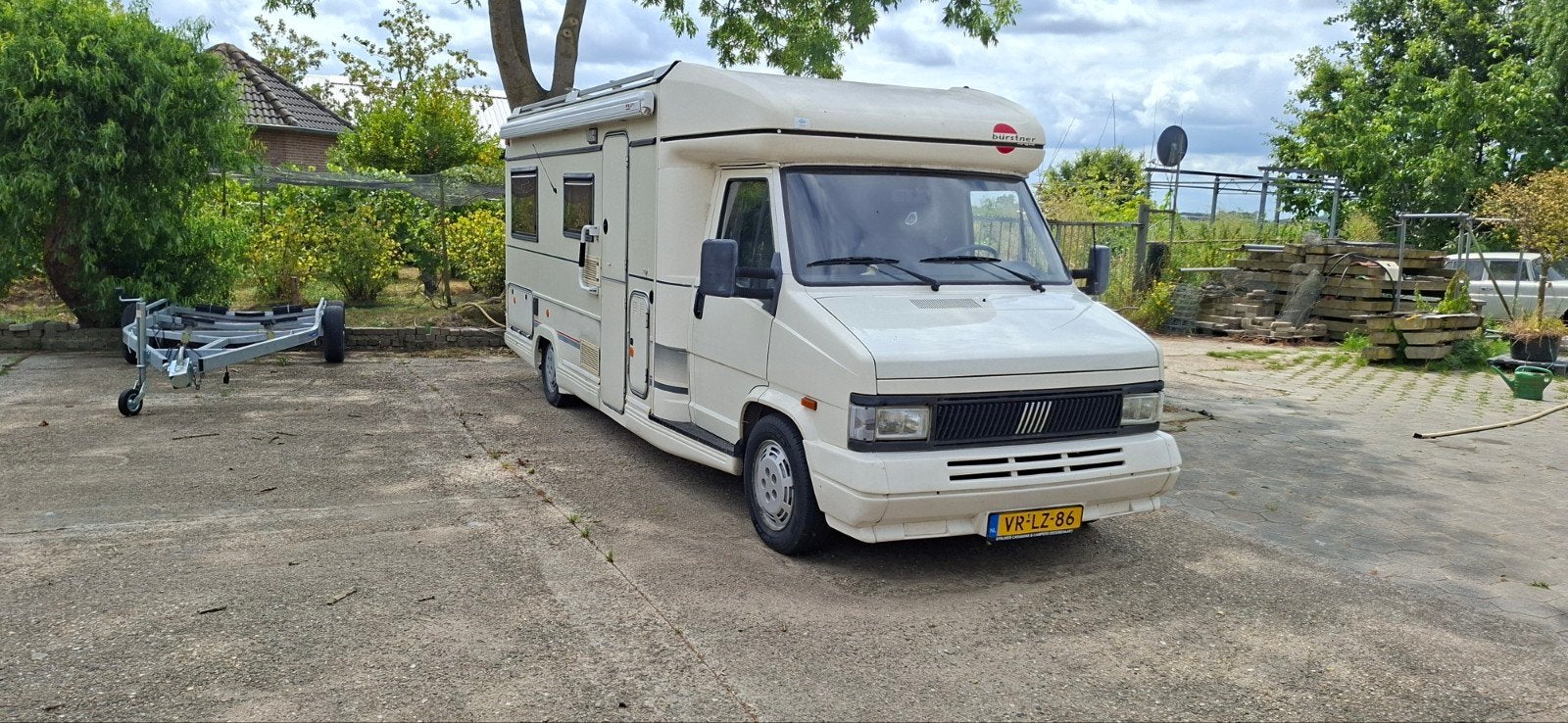 fiat ducato burstner, Caravans en Kamperen, Campers, Particulier, Tot en met 4, Half-integraal
