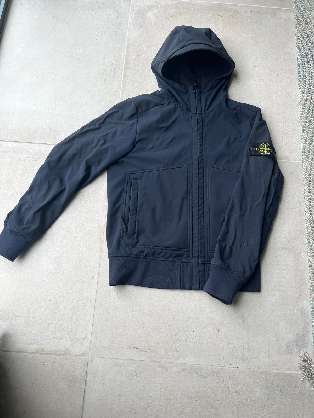 Stone Island Soft Shell-R Jas Maat S, Verzenden, Gedragen, Maat 46 (S) of kleiner, Zwart