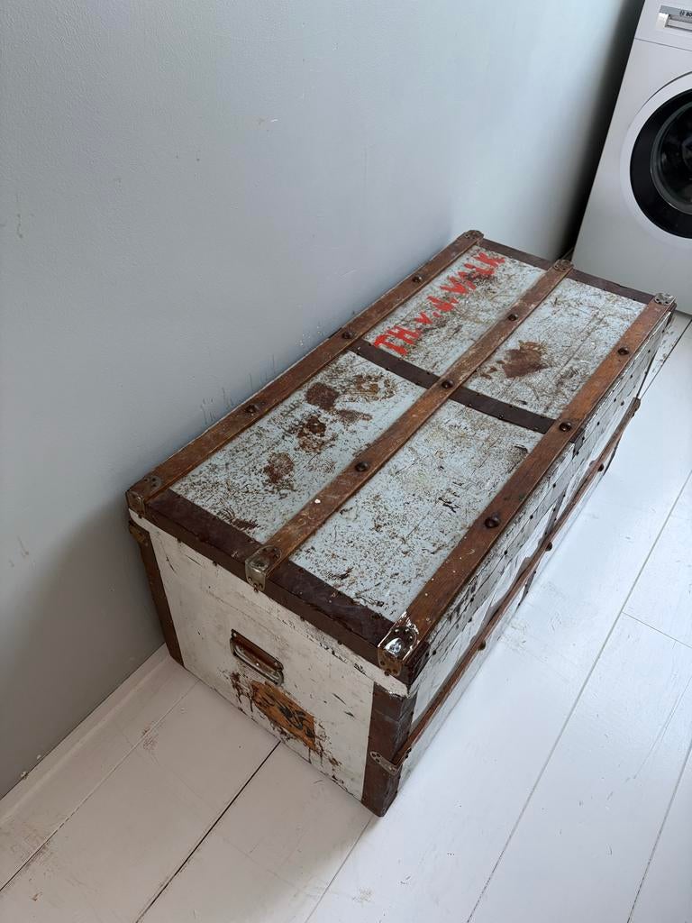 Vintage Dekenkist / Opbergkist - Authentiek en Ruim, Ophalen, Gebruikt, 100 tot 150 cm, 50 tot 75 cm