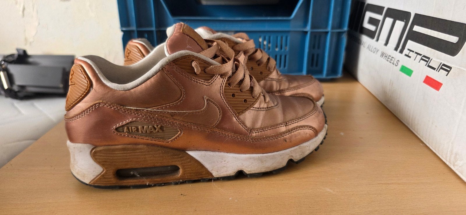 Nike Air Max 90 Roségoud - Maat 38.5, Overige kleuren, Nike, Ophalen of Verzenden, Sneakers of Gympen