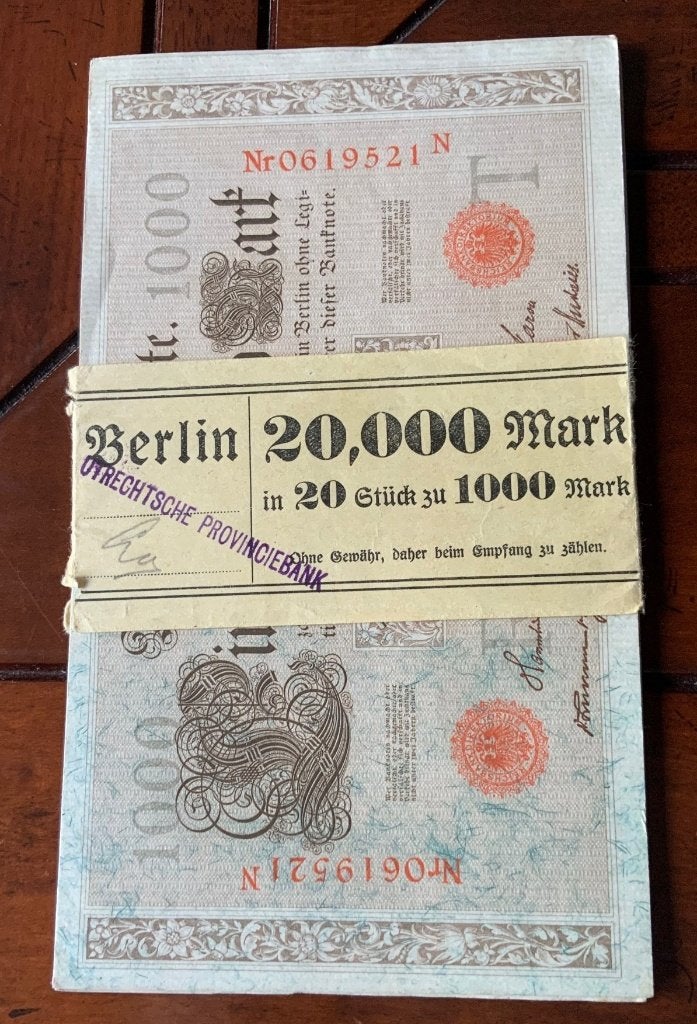 Duitse 1000 Mark biljetten, 20 stuks, nieuw, Postzegels en Munten, Ophalen of Verzenden, Duitsland, Setje