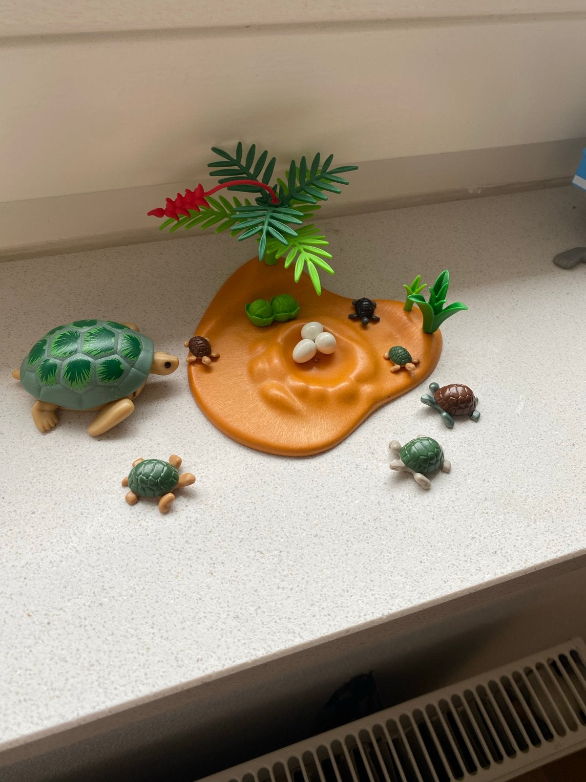 Playmobil schildpaddenfamilie met eiland, Ophalen of Verzenden, Zo goed als nieuw, Complete set