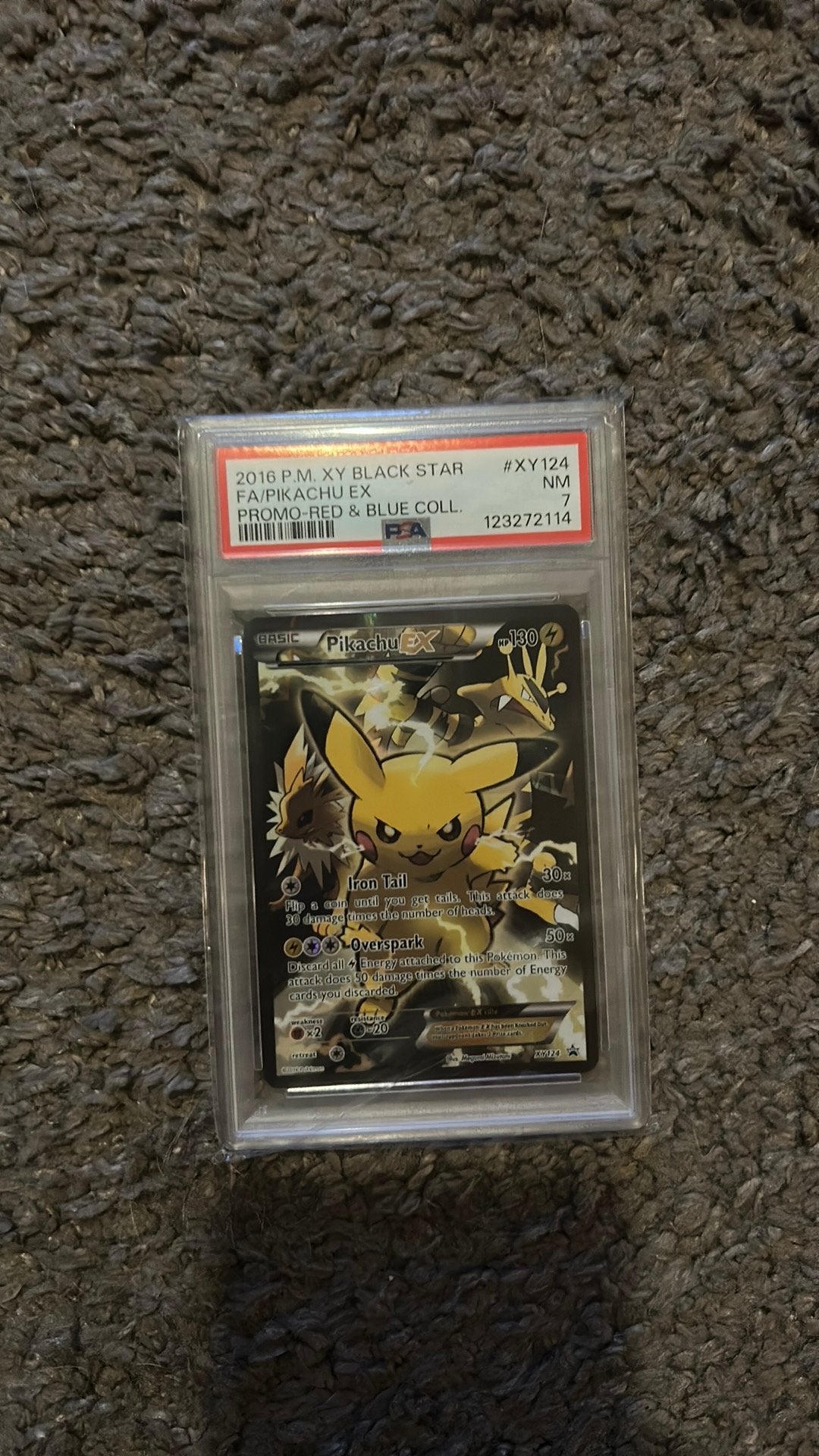 PSA 7 Pikachu #XY124, Verzenden, Zo goed als nieuw