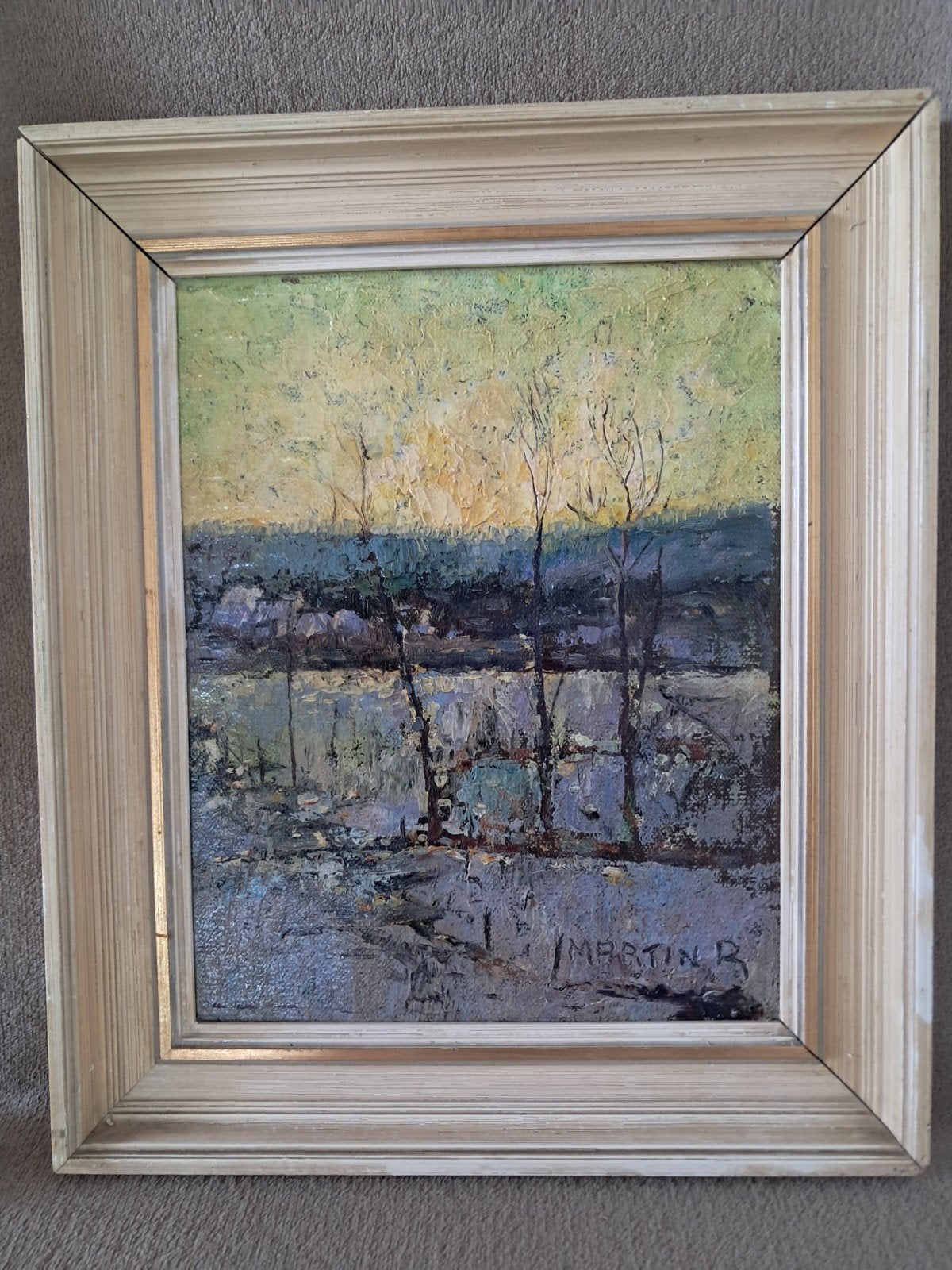 Ronan Martin 1966  fraai duinlandschap met ondergaande zon, Ophalen of Verzenden