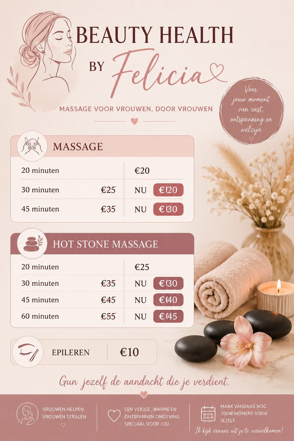 Massage voor vrouwen door vrouwen, Ophalen of Verzenden, Nieuw, Overige typen